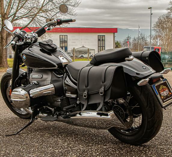 BMW R18 サイドバッグ Stuttgart 左側 ブラックレザー Ends Cuoio