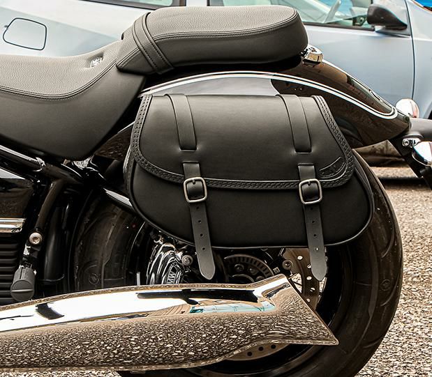 BMW R18 サイドバッグ Hamburg 左側 ブラックレザー Ends Cuoio