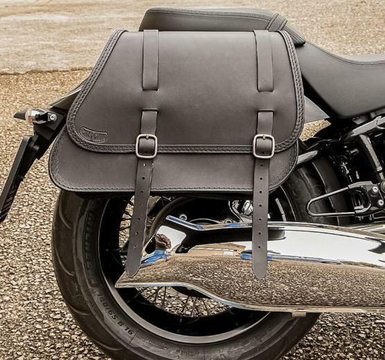 BMW R18 サイドバッグ Bremen 右側 ブラックレザー Ends Cuoio