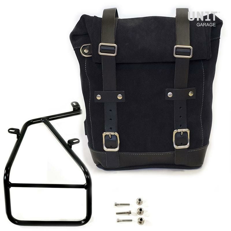 UNIT GARAGE (ユニットガレージ) サイドバッグ WAXED スウェード BMW R-nineT ジェットブラック-04