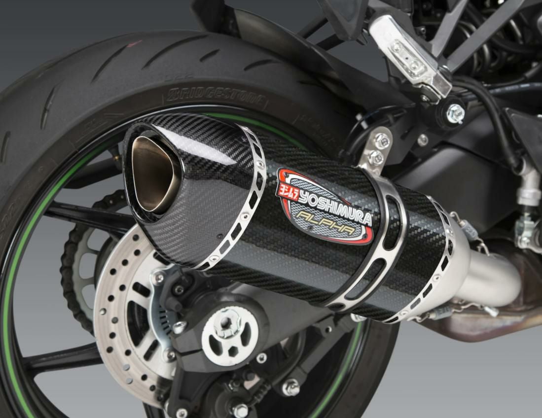 ヨシムラUSA アルファ ストリート カーボン/ステンレス スリップオン マフラー カワサキ 1000SX-01