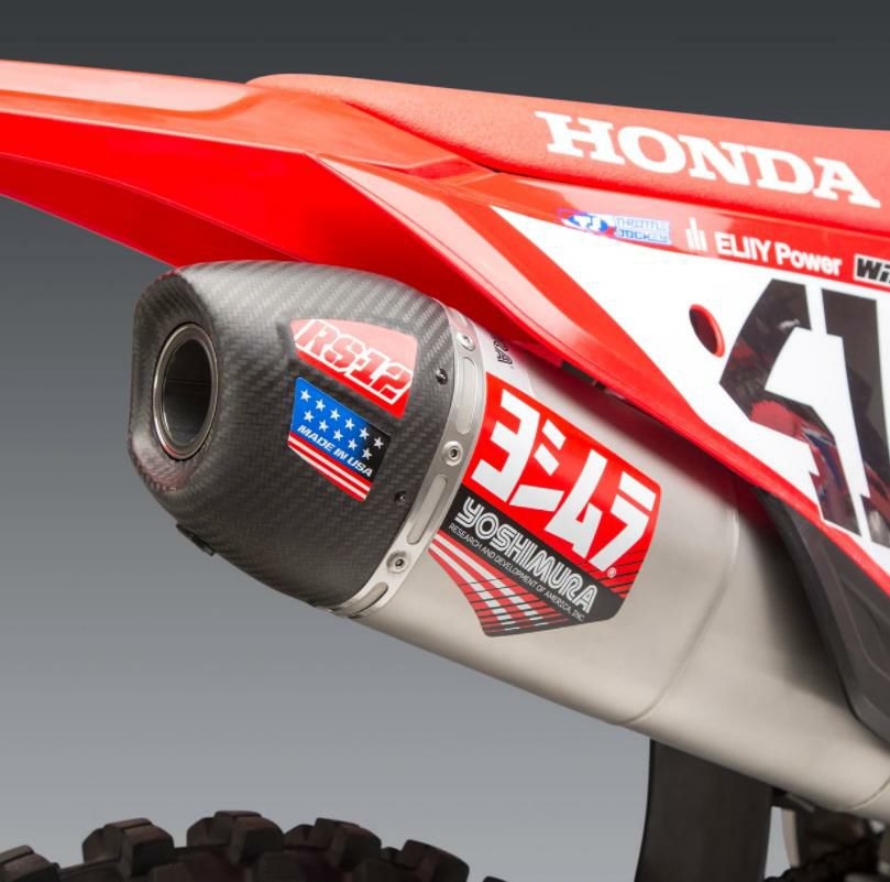 メ*森様 ホンダCRF1000Lヨシムラマフラー ヨシムラUSA RS-12 ステンレス カーボン スリップオン マフラー ホンダ
