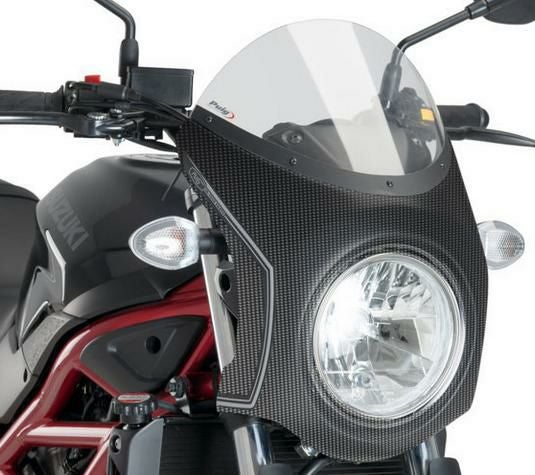 プーチ(Puig) レトロ セミフェアリング スクリーン SV650 2016- ライトスモーク カーボンルック-01