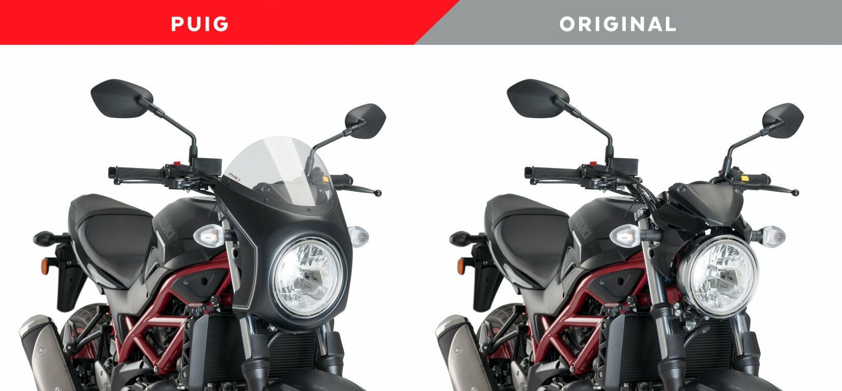 プーチ(Puig) レトロ フロントカウル フェアリング スクリーン SV650 プーチ(Puig) レトロ フロントカウル フェアリング スクリーン SV650