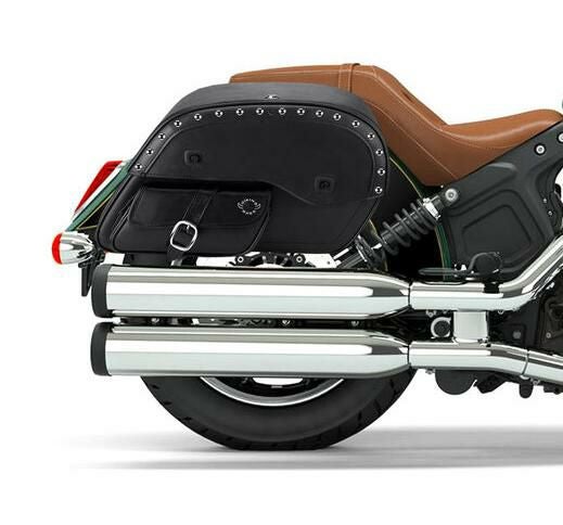 Scout サイドポケット スタッズ レザー サドルバッグ インディアン