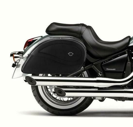 バルカン 900 クラシック ラージサイドポケット レザー サドルバッグ