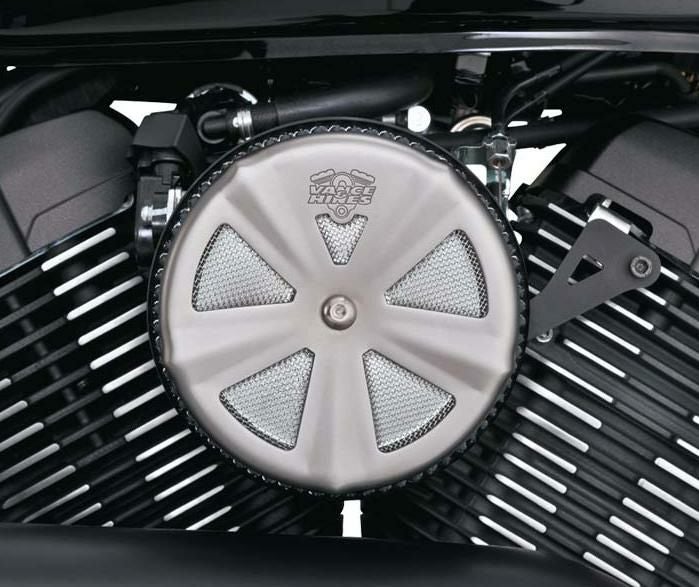 バンス&ハインズ エアクリーナーカバー VO2 SKULLCAP CROWN クローム-02