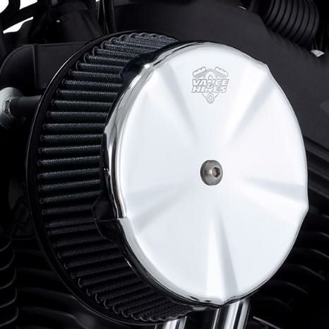 バンス&ハインズ エアクリーナーカバー VO2 SKULLCAP BLACK  クローム_1