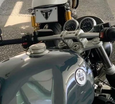 BMW R12 9T 純正バーハンドル 7107964 シルバー BMW R12NineTライザー 