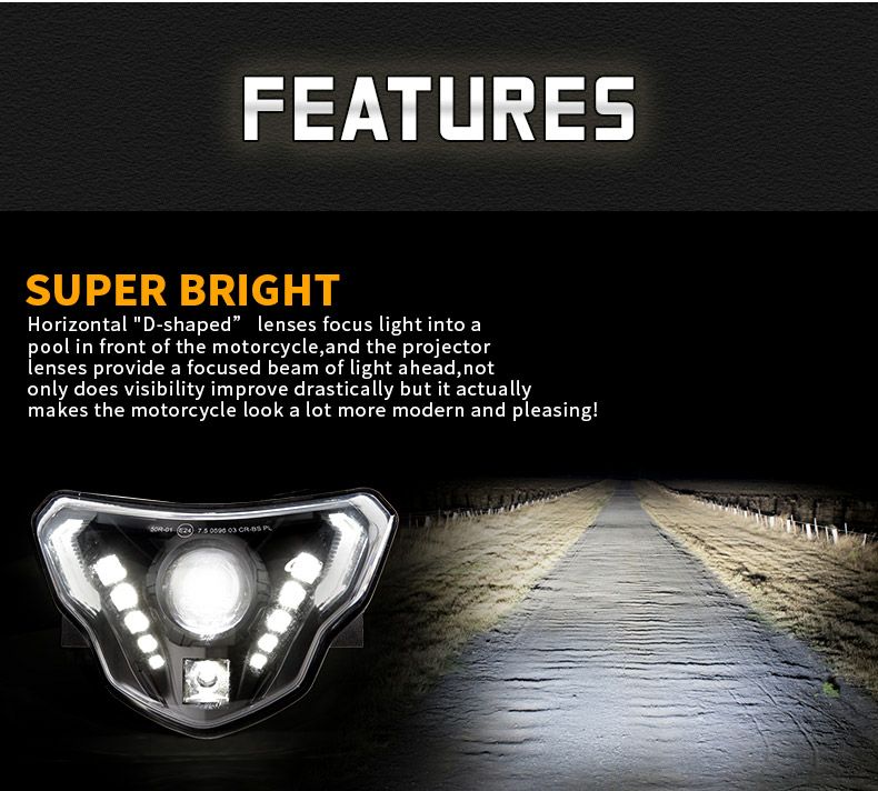 BMW G310R G310GS 2016-2020 LED ヘッドライト ブラック | バイク