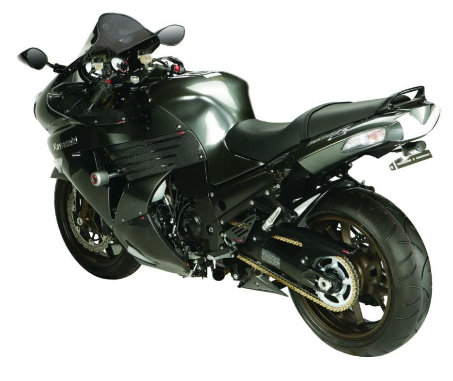 ZZR1400/ZX-14R ブラック/シルバーメッシュ リアフェンダー チェーン