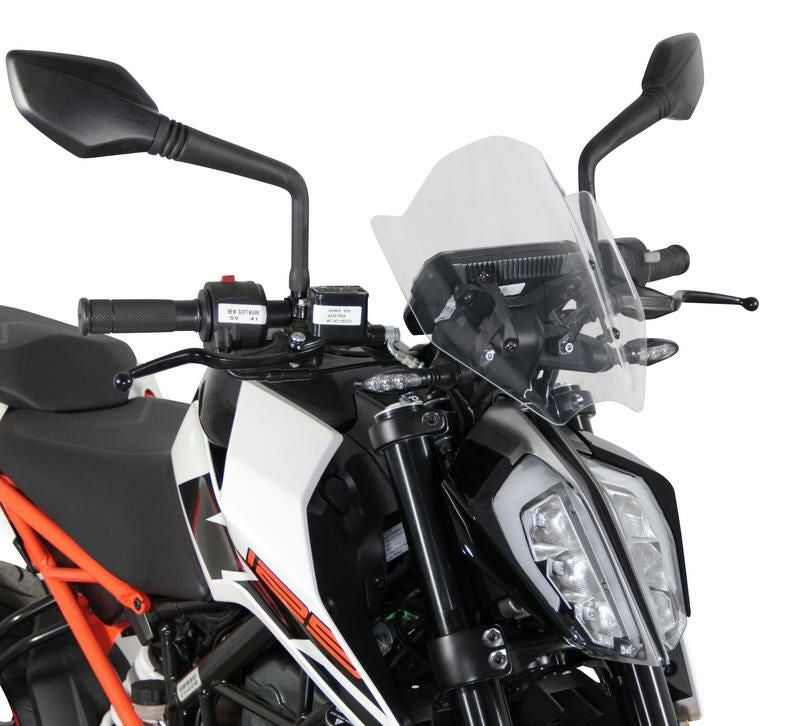 KTM DUKE MRA スクリーン 取り付け金具付き 125/390 デューク DUKE 17- スポーツ スクリーン ブラック MRA