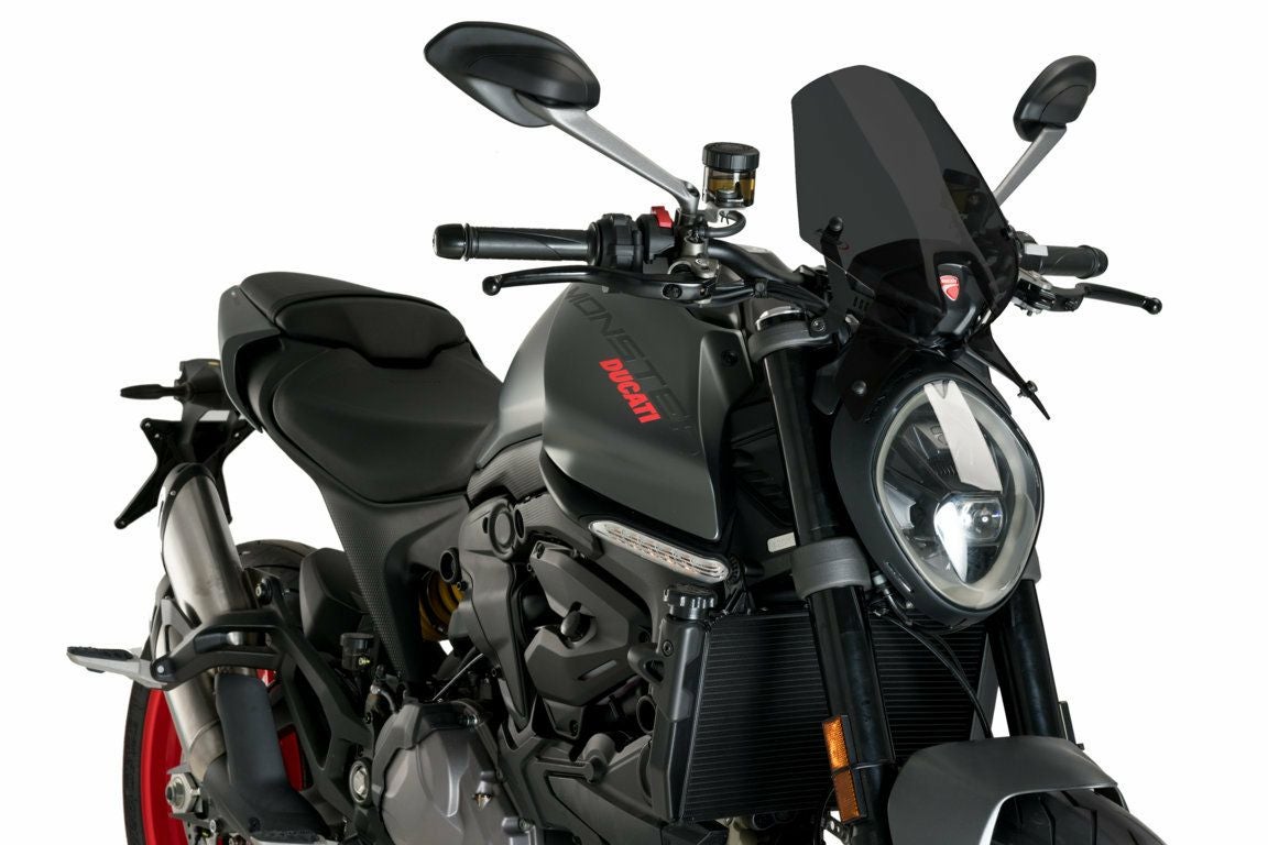 DUCATI Monster937＋　純正スモークスクリーン Ducati モンスター937 スクリーン スポーツス ダークスモーク プーチ