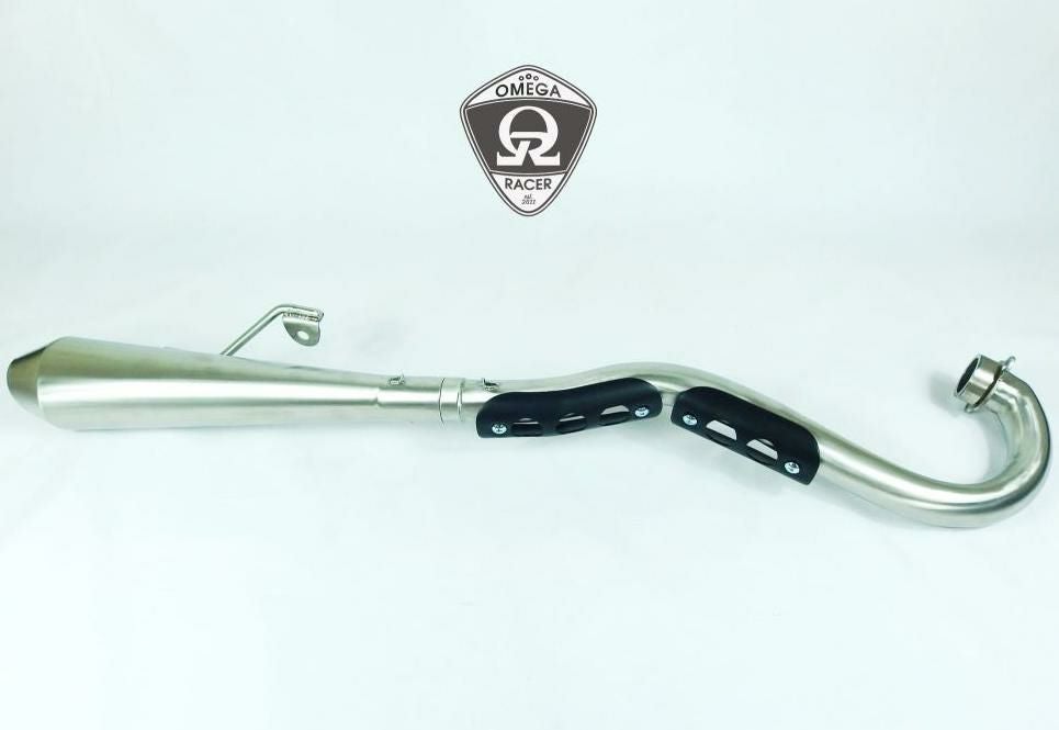 SR400FI スクランブラーアップマフラー フルエキ オメガレーサー