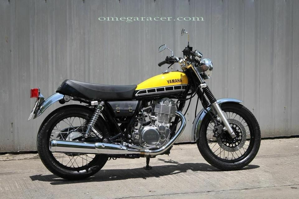 SR400/500 キャブ サイドカバー バッグ オメガレーサーブラック ヤマハ