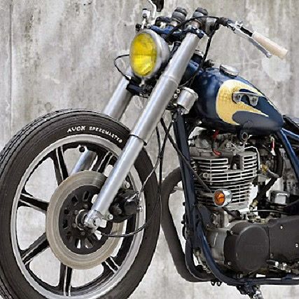 ヤマハ SR400/500 フロントフォークカバー ヘアライン モーターロック