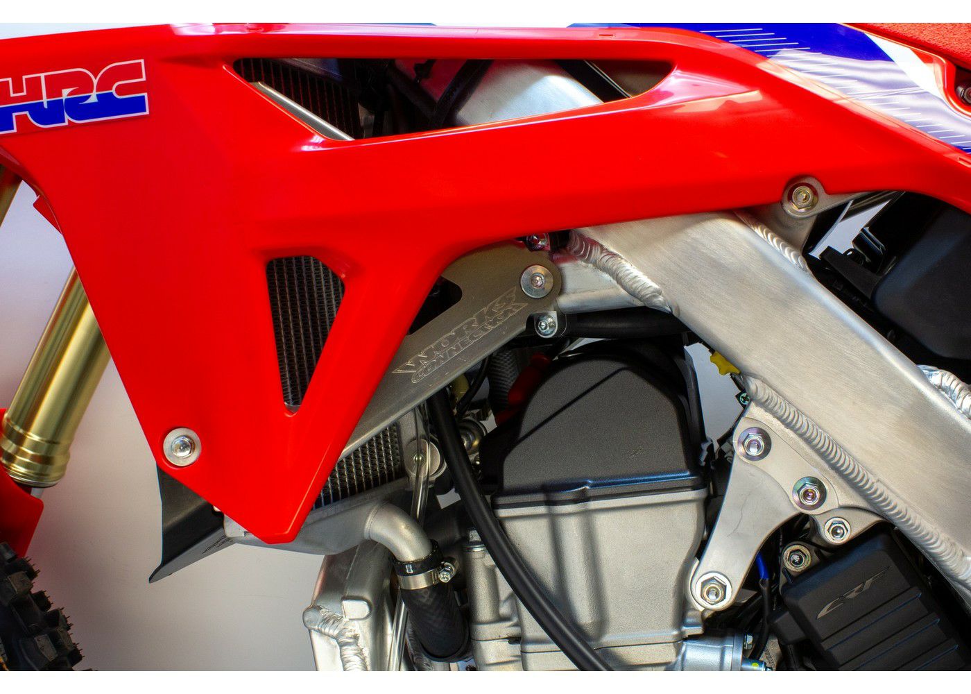 CRF250R CRF450R ラジエーター ブレース シルバー ワークス
