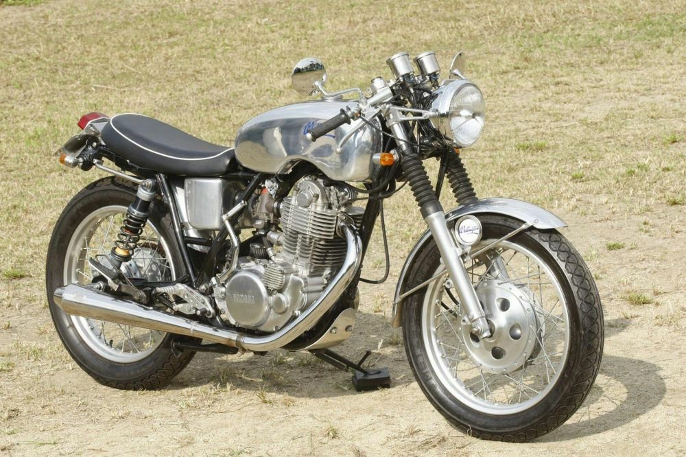 SR400/500 キャブ アルミ フューエルタンク The Bean オメガレーサー