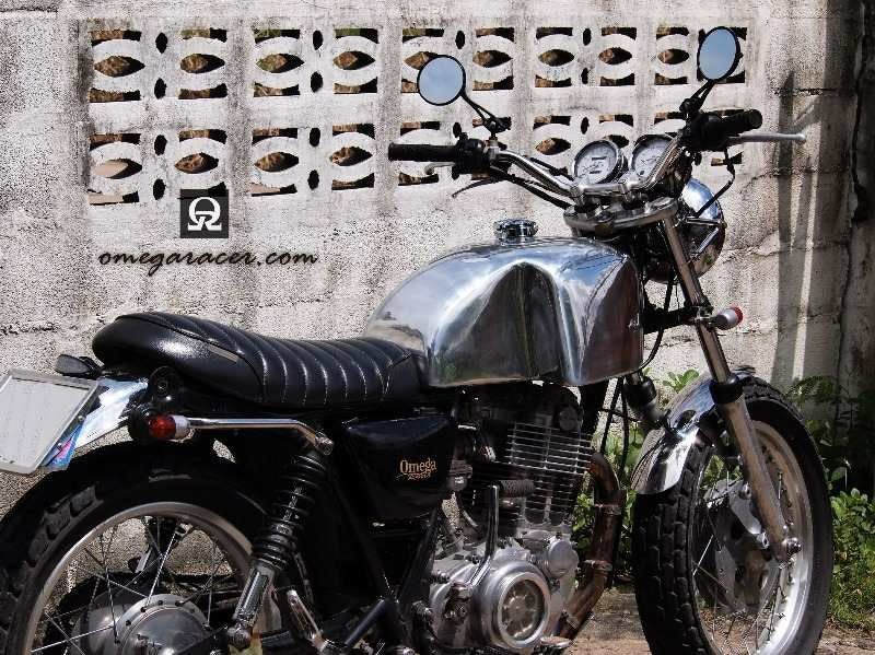 SR400/500 キャブ アルミ フューエルタンク The AJS オメガレーサー