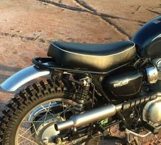 W400, W650, W800 フラットベンチシート ダークブラウン オメガ