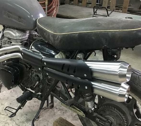 W650 スクランブラー アップマフラー フルエキ オメガレーサー