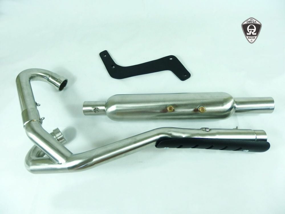 W650 キャブトンスクランブラー 2-1 アップマフラー W650 キャブトンスクランブラー 2-1 アップマフラー フルエキ オメガ
