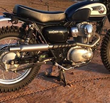 W800 キャブトンスクランブラー 2-1 アップマフラー フルエキ オメガ