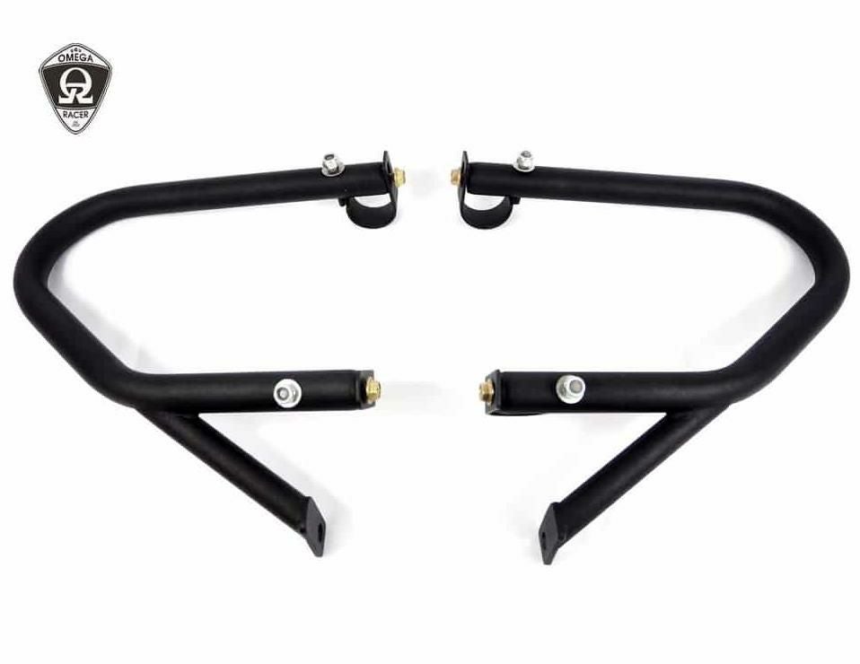  R100RS モノサス　エンジンガードブラック塗装 R65/R75/R80/R90/R100 ブラック エンジンガード オメガレーサー BMW