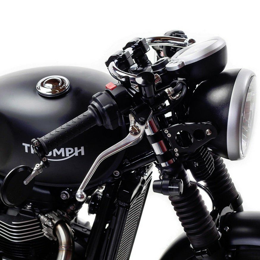 Motone トライアンフ　ハンドルライザー　ブラック Motone ストリートツイン等 ハンドル ライザーキット 22mm（7/8インチ