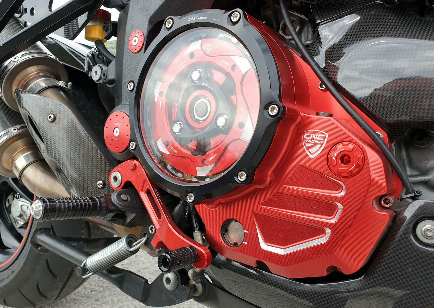 DUCATI スクランブラー （SCRAMBLER） クリアクラッチカバー ブラック