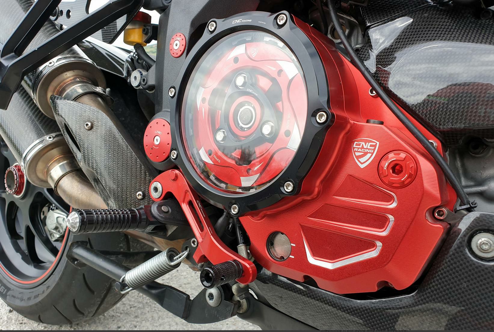 DUCATI スクランブラー （SCRAMBLER） クリアクラッチカバー シルバー