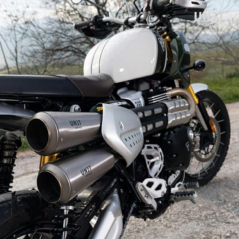 Triumph Scrambler 1200XC、1200XE スリップオンマフラー UNIT GARAGE