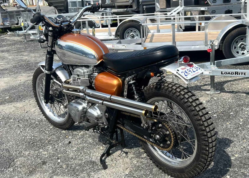 W400, W650, W800 フラットベンチシート ブラウン オメガレーサー 