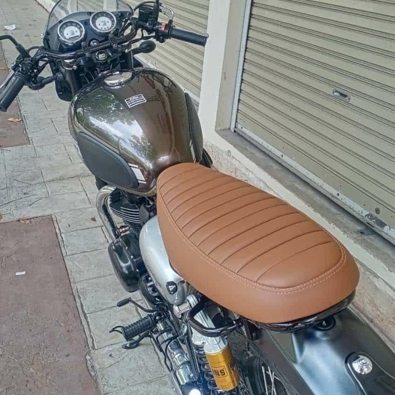 W400, W650, W800 フラットベンチシート ブラウン オメガレーサー 