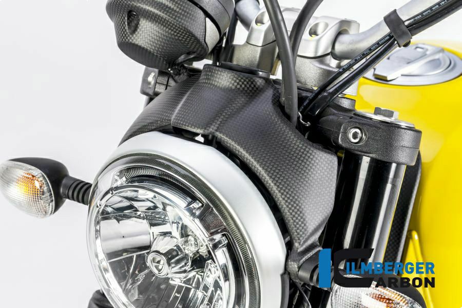 DUCATI スクランブラー カーボン カーボン ヘッドライトカバー マット