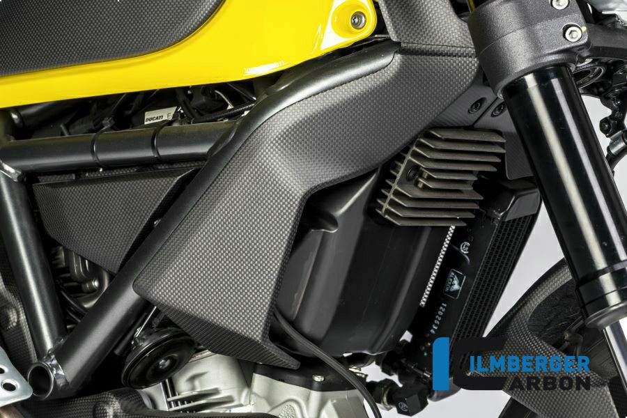 DUCATI スクランブラー カーボン ラジエーターカバー 右 マット イルム