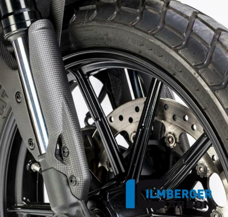 DUCATI スクランブラー カーボン フロントフォークカバー 右 マット