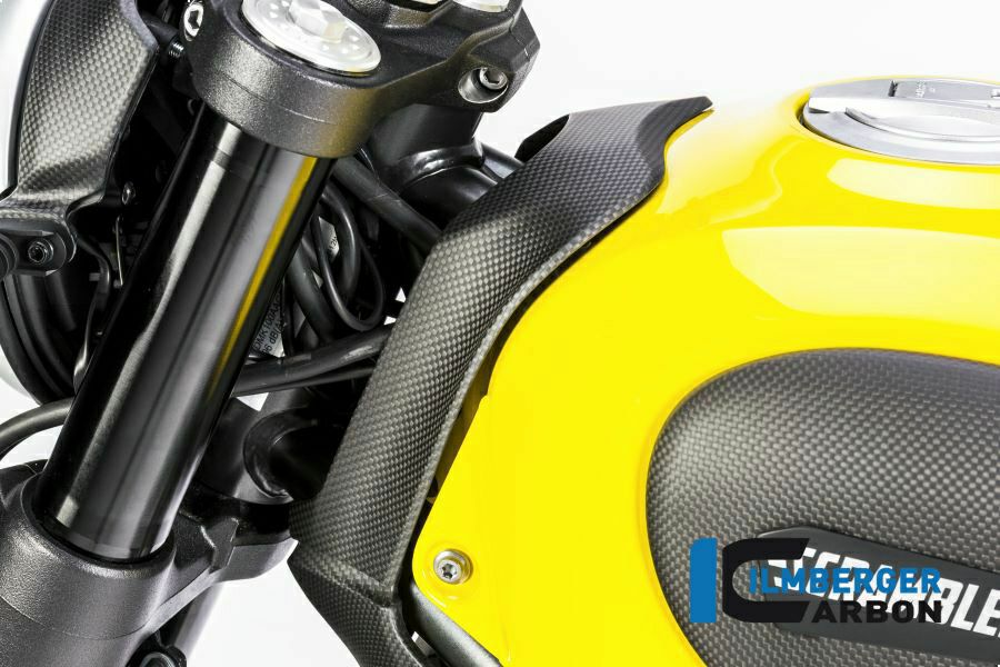 DUCATI スクランブラー カーボン アッパータンクカバー マット イルム