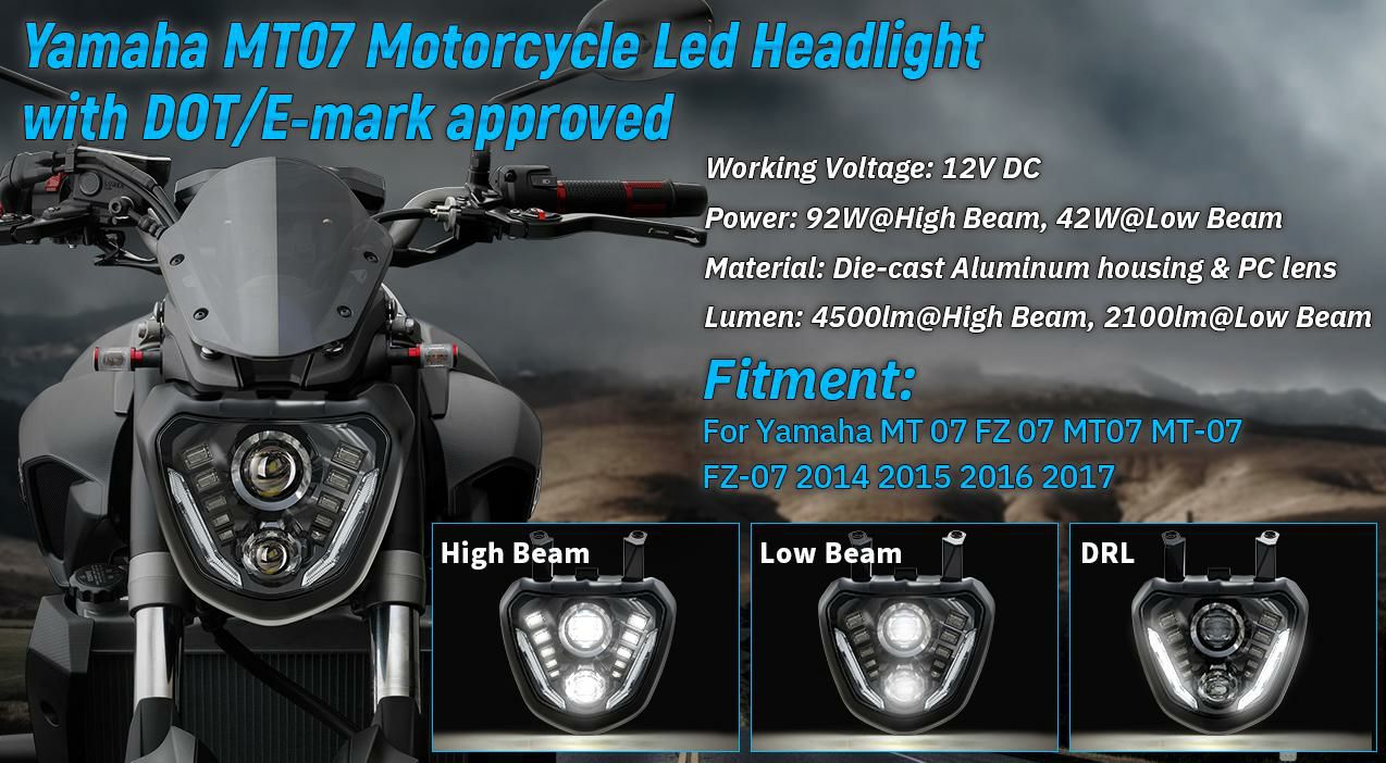YAMAHA MT-07 2014-2017 LED ヘッドライト | バイクカスタムパーツ専門