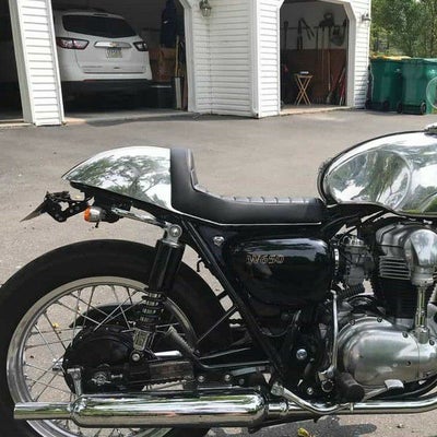 W650 W800 シート アルミカウル 
