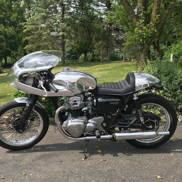 W650 W800 シート アルミカウル 
