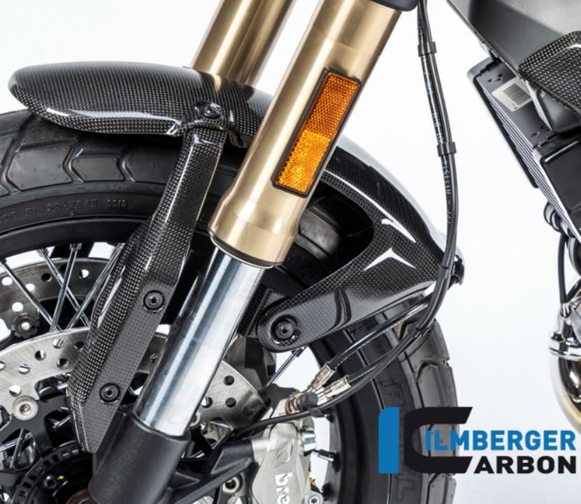 DUCATI スクランブラー1100 カーボン フロントマッドガードホルダー 左