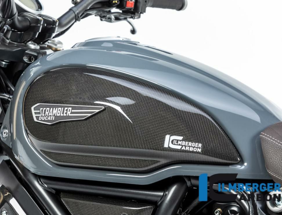 DUCATI スクランブラー1100 カーボンタンクカバー 左 グロス イルム