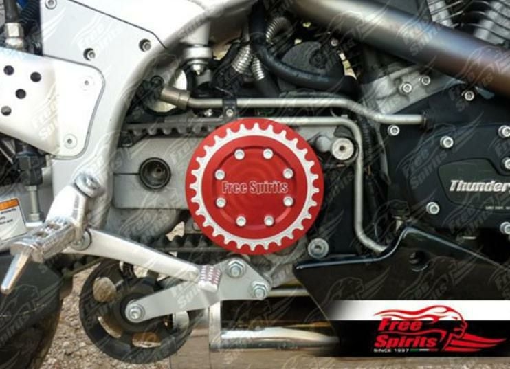 BUELL XB フロントプーリーカバー レッド Free Spirits | バイク