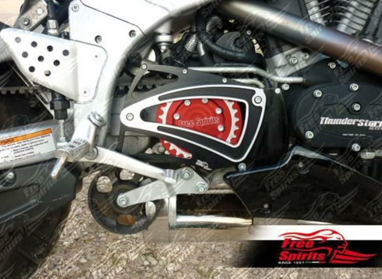 BUELL XB フロントプーリーカバー レッド Free Spirits | バイク