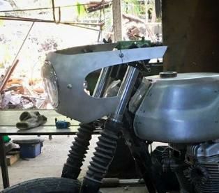 Kawasaki W650 W800 アルミフロントカウル フェアリング 