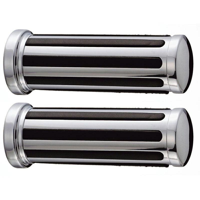 KIJIMA アルミカバーグリップセット レールタイプ クローム 25.4㎜(1インチ)ハンドル用_1