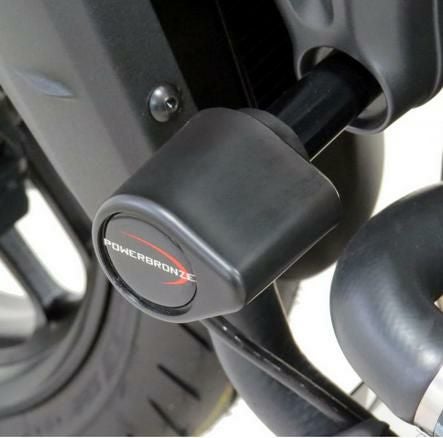 XSR900, MT-09, TRACER 9/GT 21- フレームスライダー ブラック POWER