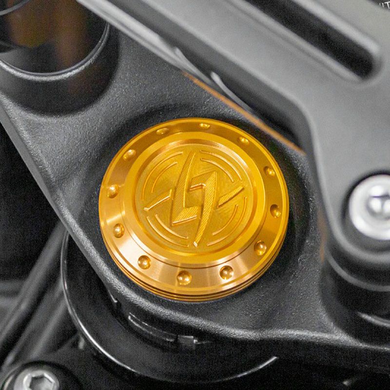 カワサキ Z900RS/CAFE ステムトップキャップカバー ゴールド アーキ