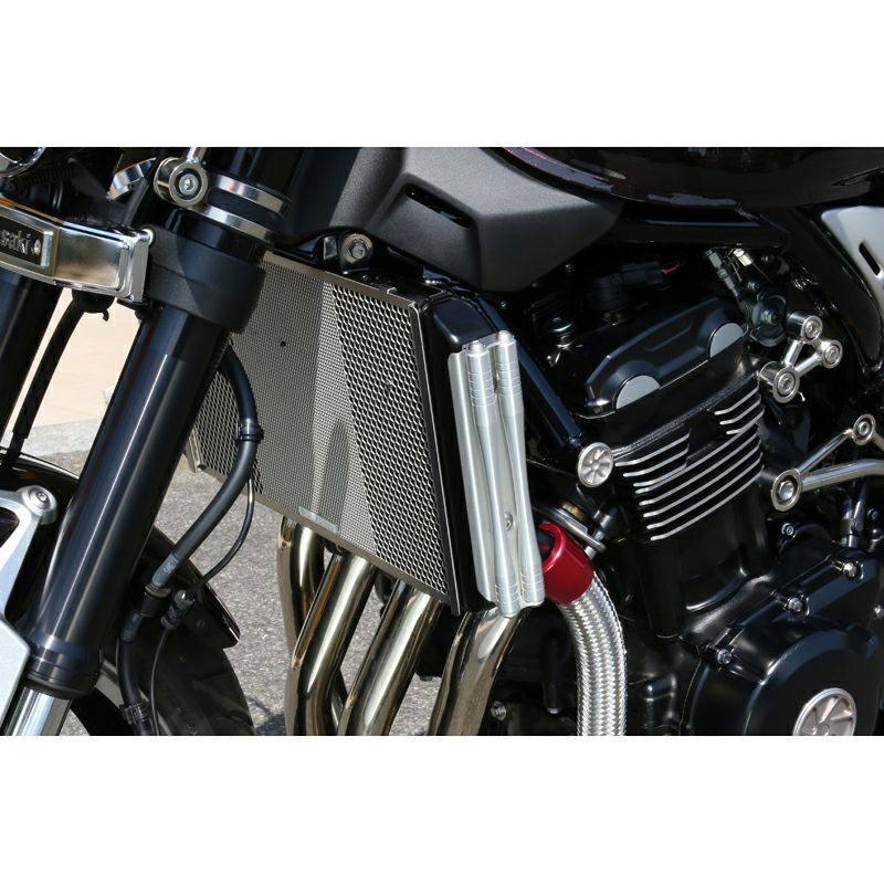 カワサキ Z900RS/CAFE ラジエターサイドロッドセット シルバー アーキ